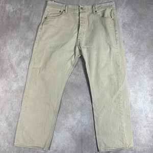 Levis‎ 501 Jeans Mens 38x30 Beige White Oak Cone Denim Workwear